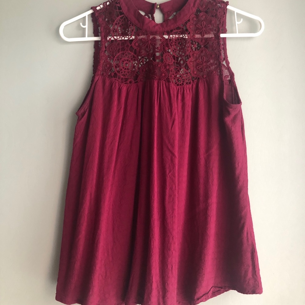 Maroon top